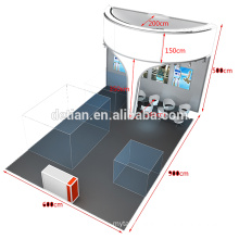 Lighting trade show booth for exhibition, portable lighting trade show display design for exhibition booth rental